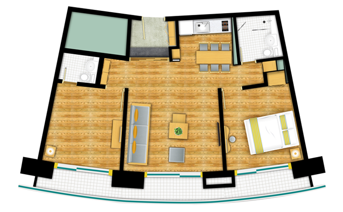 Jr. Suit Ondol Floor Plan