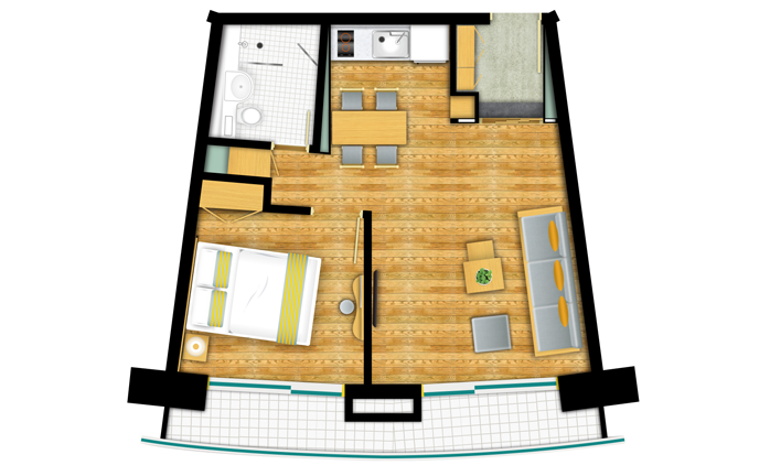 Deluxe Twin Floor Plan