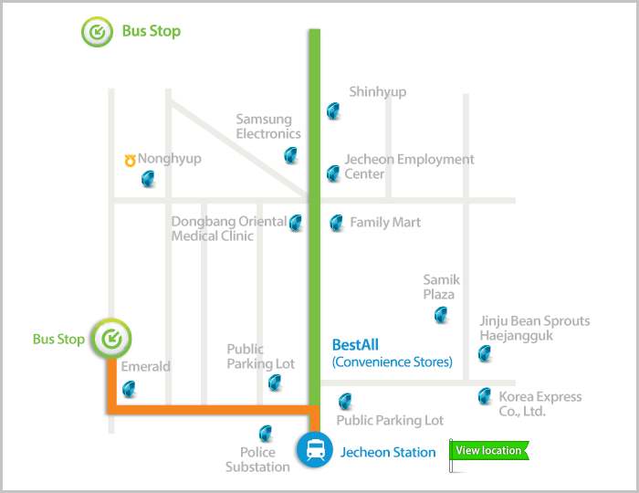 Shuttle Bus Stop at the Jecheon Station